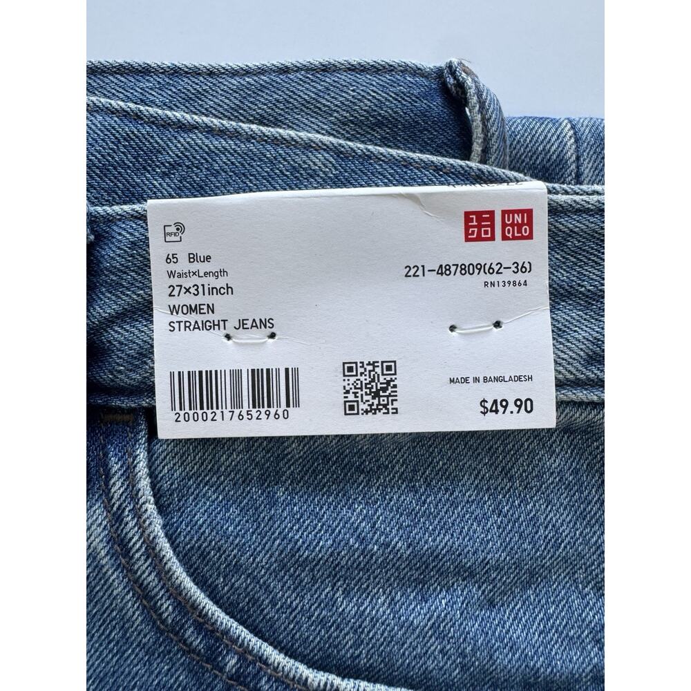 JW Anderson Uniqlo straight jeans Women’s size 27x31 - Picture 6 of 6